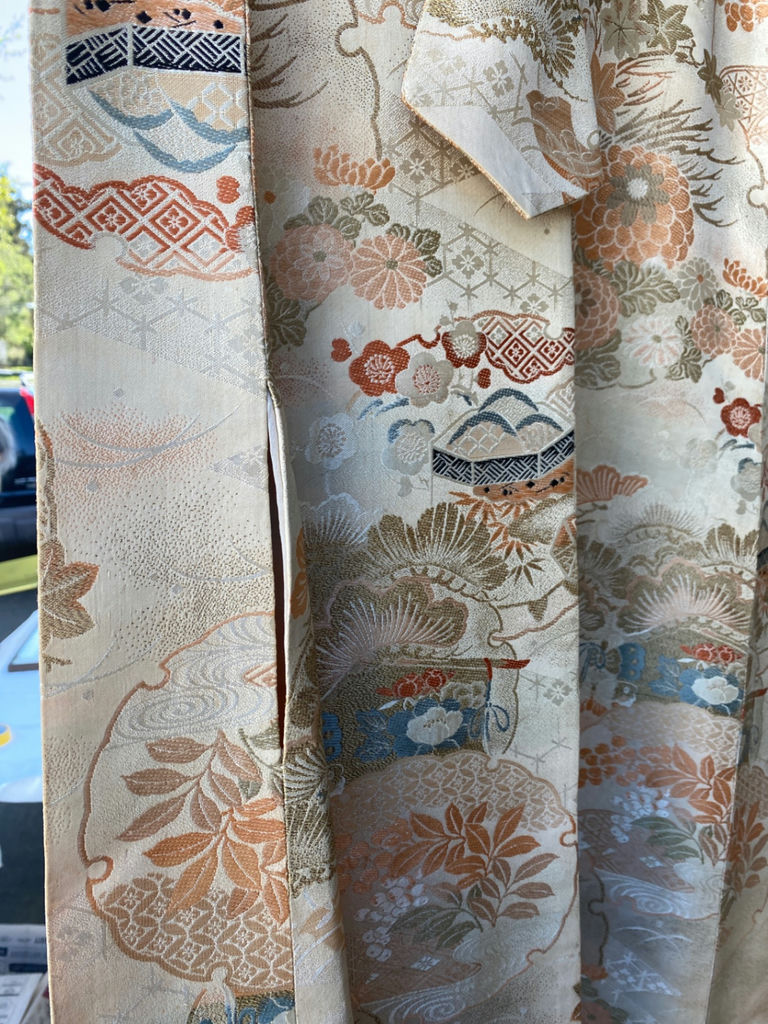 Handmade Japanese Floral Cape - image 3 of 6