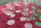 Assorted Vintage Glassware Set: wine glasses, goblets and tumblers - thumbnail 2 of 4