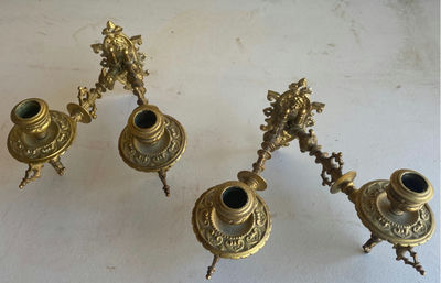Antique Candle Holder Sconces - Image 1 of 4