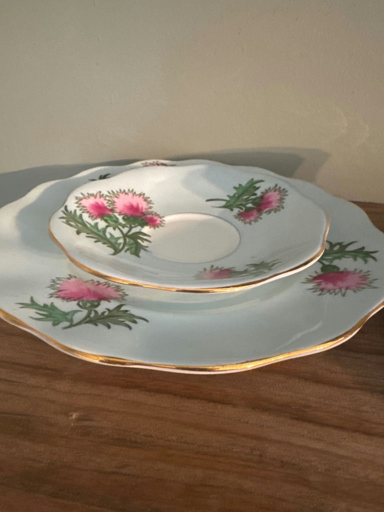 EB Foley “Thistle” Three Piece Tea Set - image 3 of 4