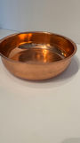 Vintage Solid Copper Basin Bowl - Round Metallic Display Tub - thumbnail 2 of 3