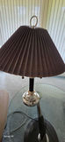 Table lamp with black pleated shade and Sony Dream Machine alarm clock - thumbnail 2 of 4