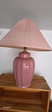 Pair of Pink Ceramic Table Lamps with Fan Shades - thumbnail 4 of 4