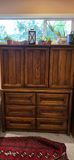 Oak Armoire/Chest with Bi-Fold Doors and Six-Drawer Base - thumbnail 1 of 7