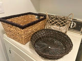 Assorted woven baskets and marble-pattern laundry hamper - thumbnail 6 of 7