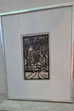 Framed Artwork Prints and Carved Wood Mask - thumbnail 1 of 3