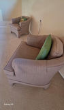 Upholstered Barrel-Back Armchairs (Pair) – Cushions Not Included - thumbnail 6 of 8