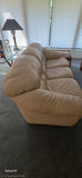 Leather Sofa – Taupe/Cream - thumbnail 2 of 4