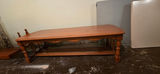 Solid Wood Coffee Table with Turned Legs and Lower Shelf - thumbnail 3 of 6
