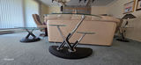 Modern Glass-Top Coffee Table with Sculptural Metal Base - thumbnail 2 of 2