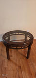 Round glass-top coffee table - thumbnail 1 of 3