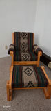 Southwestern-Style Pine Wood Living Room Set – Sofa, Chair, Coffee Table & End Table - thumbnail 1 of 7
