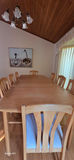 Solid Oak Dining Table with 8 Chairs - thumbnail 2 of 5