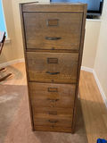 Antique Oak Filing Cabinet - thumbnail 1 of 2