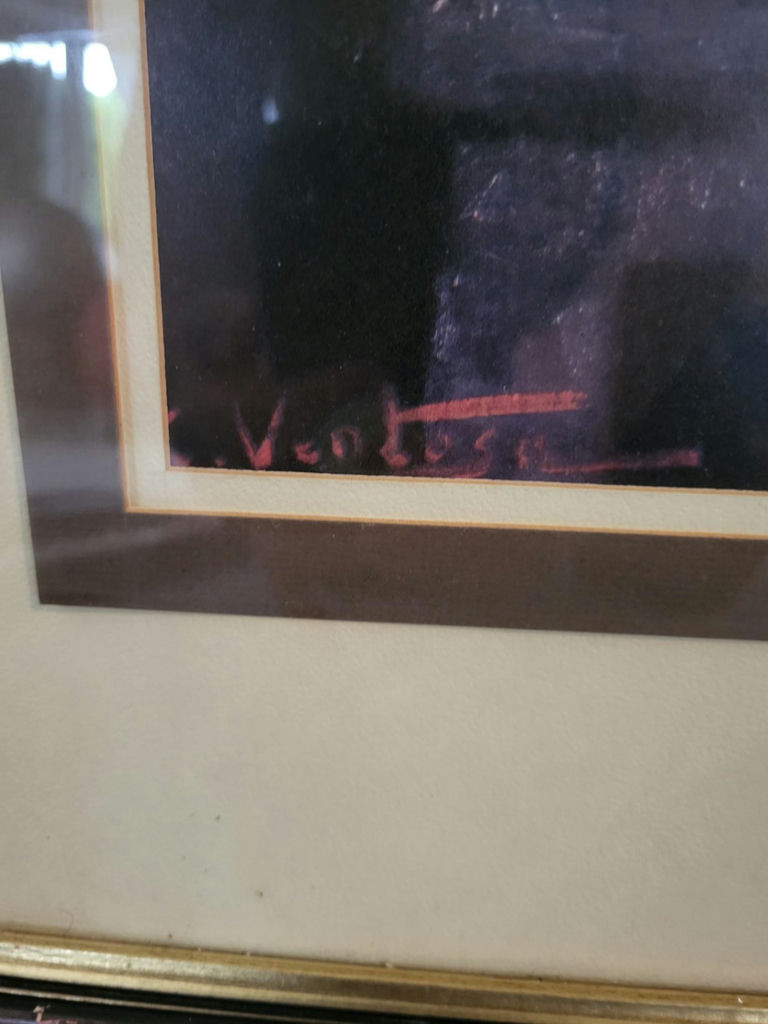 Framed Pastel Print — "Two Women" by Ventosa - image 3 of 3