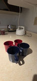 Coordinating Red & Navy Plastic Dinnerware Set with Mixed Mugs - thumbnail 3 of 8