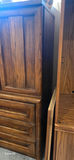 Oak Armoire/Chest with Bi-Fold Doors and Six-Drawer Base - thumbnail 7 of 7