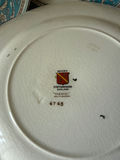 Set of Myott Medici Staffordshire dinner plates with teal border - thumbnail 3 of 3