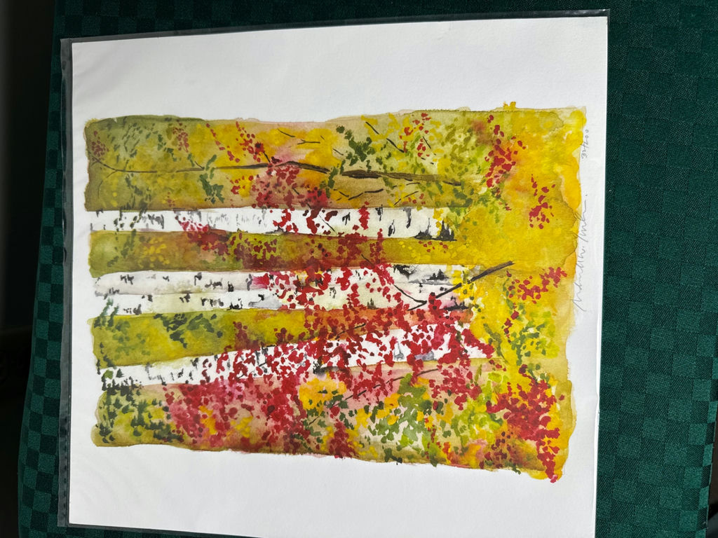 Set of three watercolor nature prints - image 2 of 4