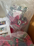 Christmas wreath with berries and accompanying festive bouquet and candy assortment - thumbnail 2 of 4