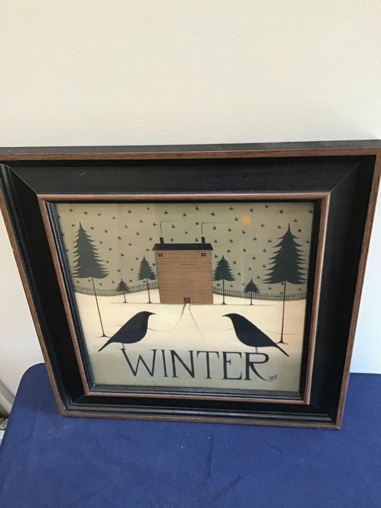 Winter and Spring Framed Prints 13.5x 13.5 - image 1 of 3