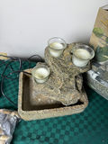 Three-tier rock-textured candle fountain - thumbnail 3 of 5