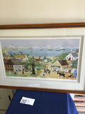 framed vintage-style scene print - thumbnail 1 of 3