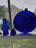 Cobalt blue glass vases and plate with hanging dreamcatchers - thumbnail 2 of 4