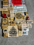 Assorted wooden rubber stamps and alphabet set with ink pads - thumbnail 3 of 3