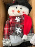 New Snowman plush in box with new  Christmas wreath - thumbnail 3 of 4