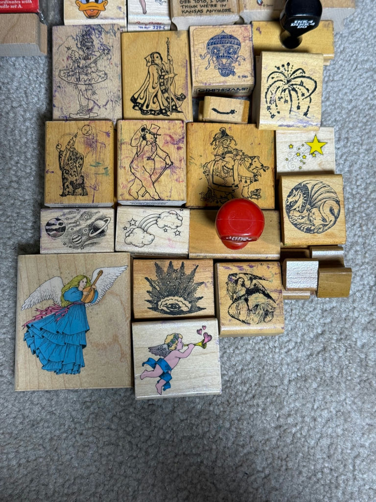Wooden rubber stamps and stamp sets - Wizard of Oz, Cartoon, Wild Wedt - image 3 of 4