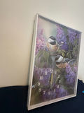 Birds and Lilac Flowers Wall Clock - thumbnail 1 of 2