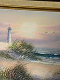 Framed Beach Landscape with Lighthouse - thumbnail 4 of 6