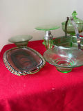 Fenton Green glass serving ware collection - thumbnail 3 of 6