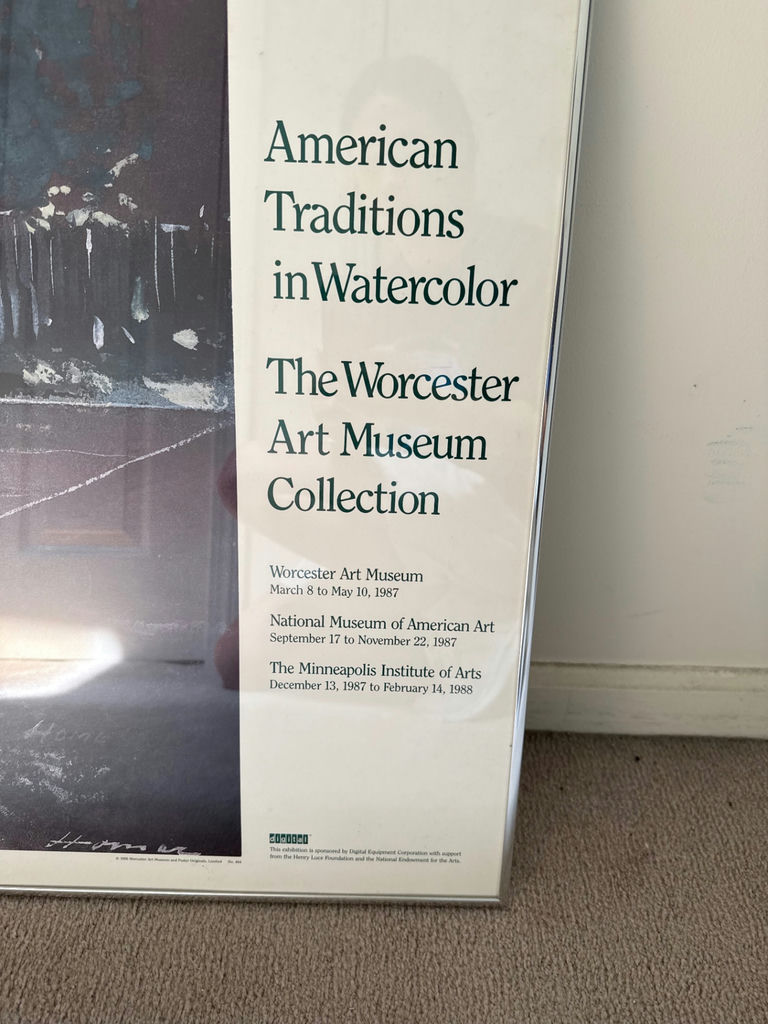 Framed Worcester Art Museum watercolor print: American Traditions in Watercolor - image 2 of 7