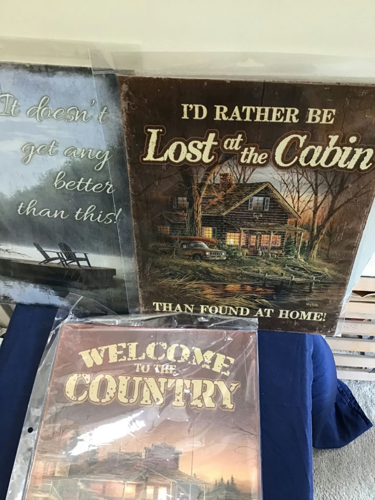 Rustic cabin-themed country decor signs 16x12.5 - image 3 of 5