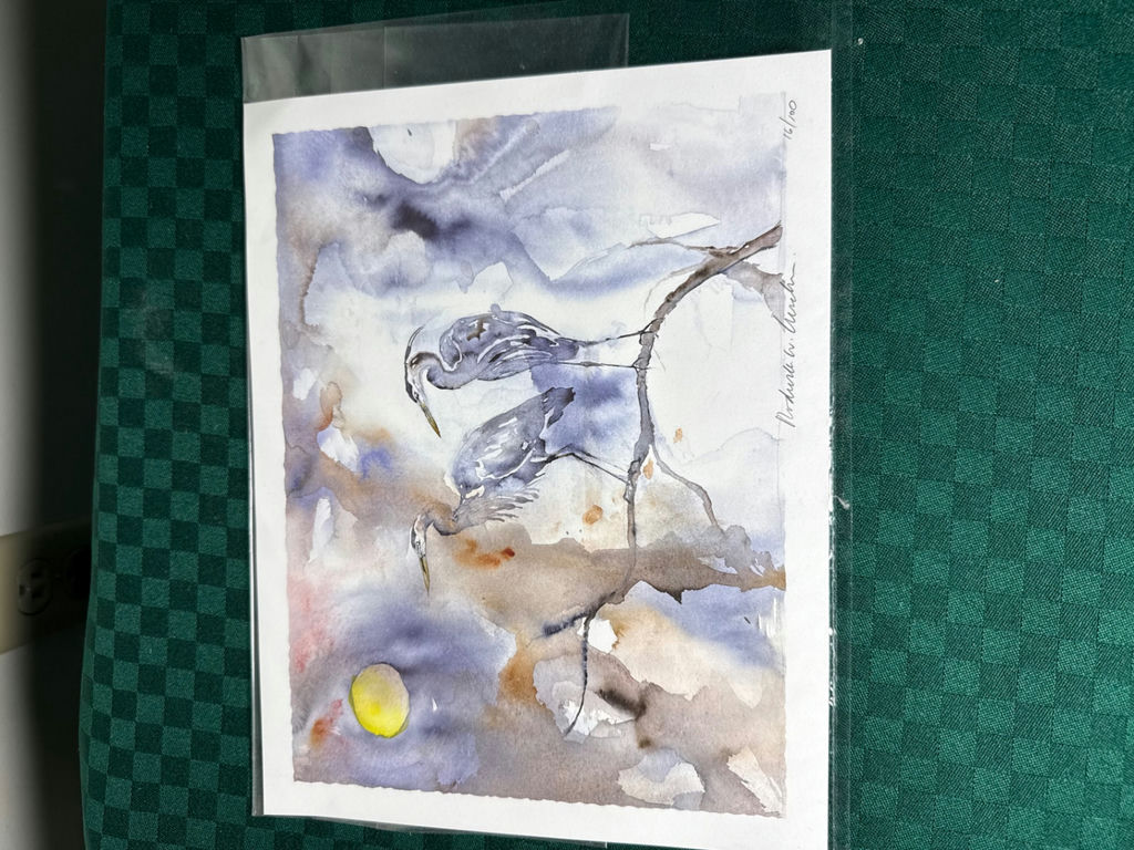 Set of three watercolor nature prints - image 3 of 4