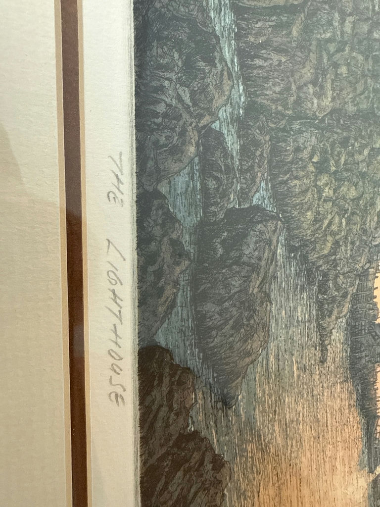 Tim Wong signed and numbered Framed coastal landscape print - image 3 of 5
