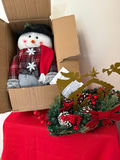New Snowman plush in box with new  Christmas wreath - thumbnail 1 of 4