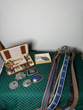 Assorted Belts, Buckles, Button Covers, and Tie Clips - thumbnail 1 of 10