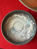 Assorted Japanese porcelain bowls and platter with landscape, dragon and girl motifs - thumbnail 4 of 8