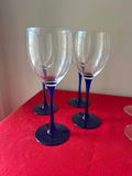 Wine glasses with cobalt-blue stems - thumbnail 4 of 4