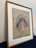 Framed pastel angel artwork - thumbnail 1 of 3
