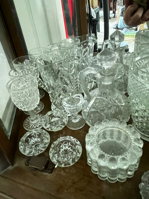 Clear cut-glassware collection - Image 1 of 3