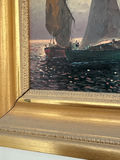 Sailboats Seascape in Gold Frame - thumbnail 4 of 4