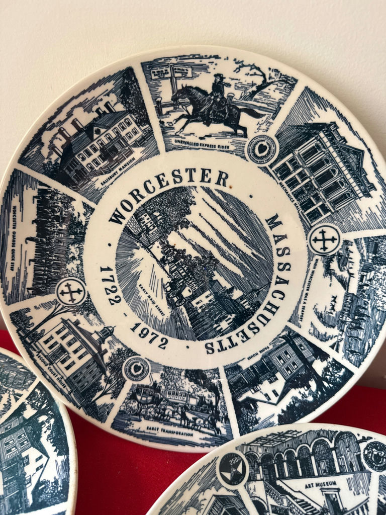 Worcester Massachusetts 1722-1972 Commemorative Plates - image 3 of 5