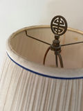 Porcelain floral lamp with pleated shade - thumbnail 4 of 5