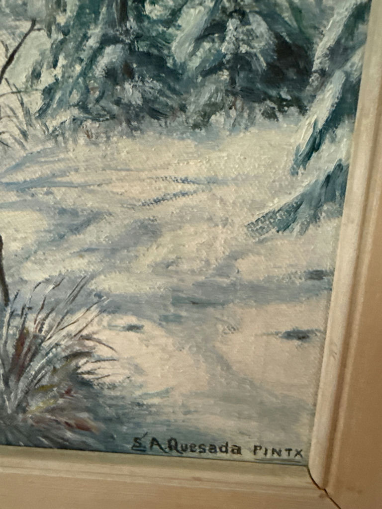 Winter landscape with deer - image 3 of 3