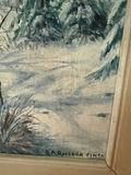 Winter landscape with deer - thumbnail 3 of 3