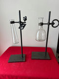 Decorative metal stand with hanging glass vases - thumbnail 1 of 2